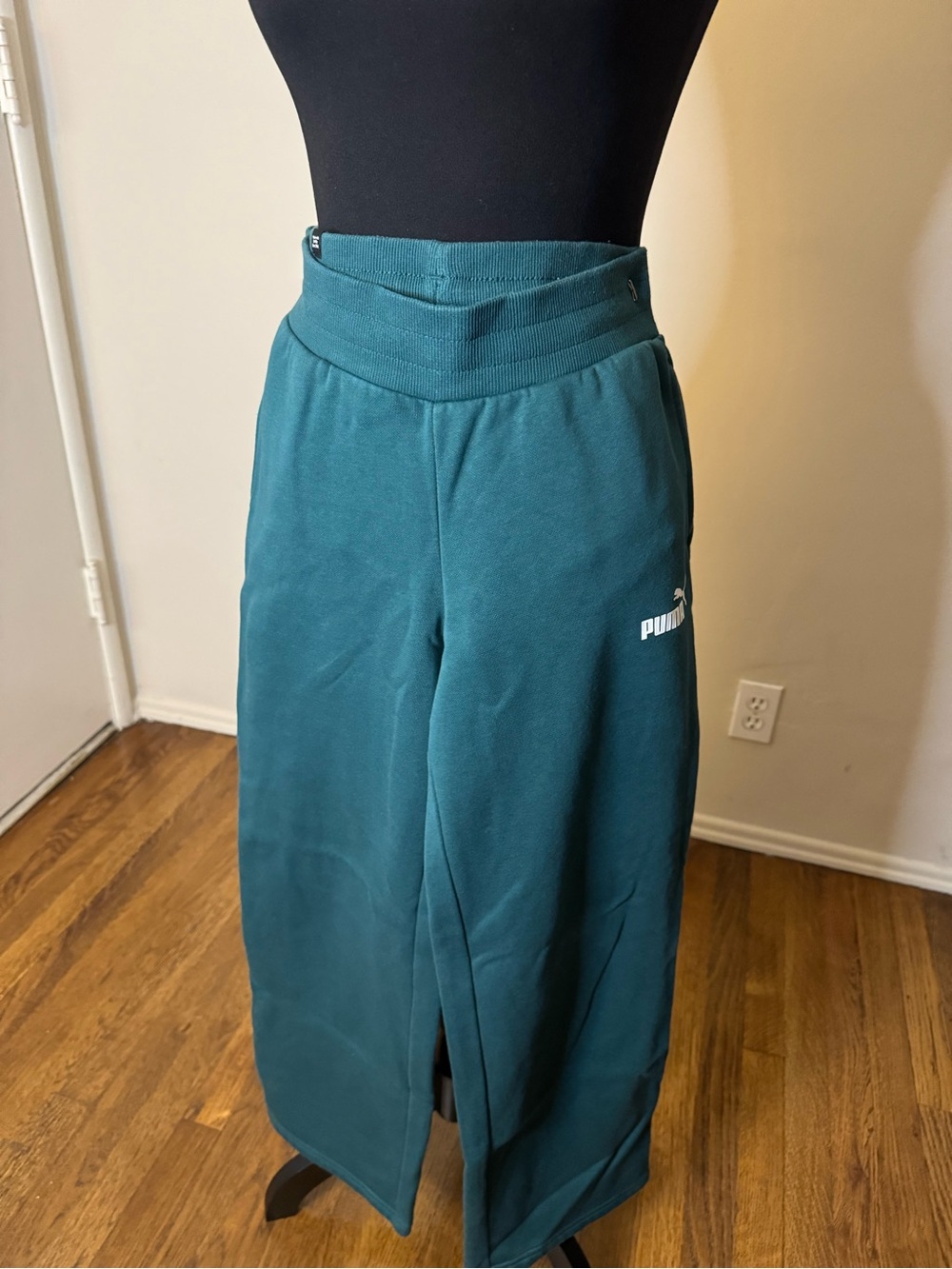 Puma wide leg plush track pant